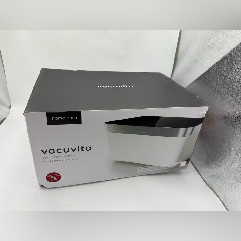 Vacuvita Home Base Vacuum Food Storage System Keeps Fresh 5X Longer.